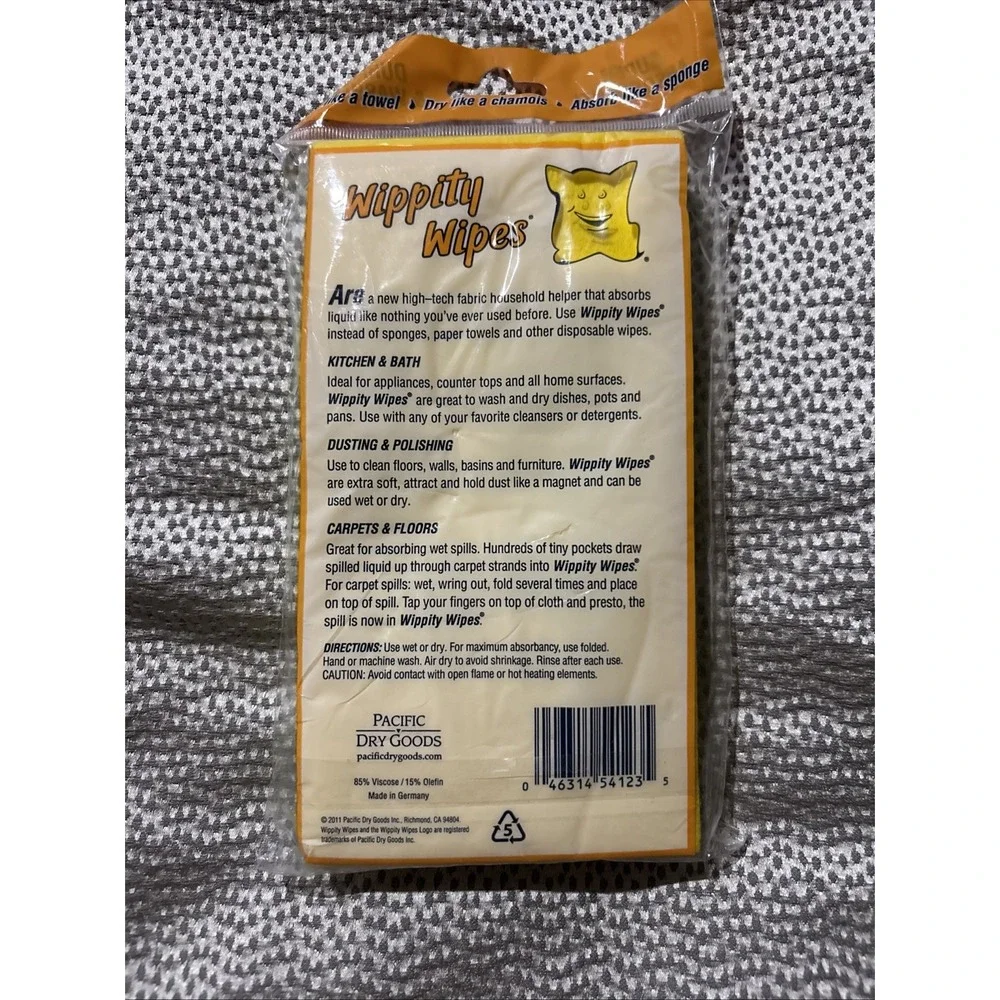 Wippity Wipes Reusable Paper Towels Wet/Dry Chamois Cloth Made in Germany